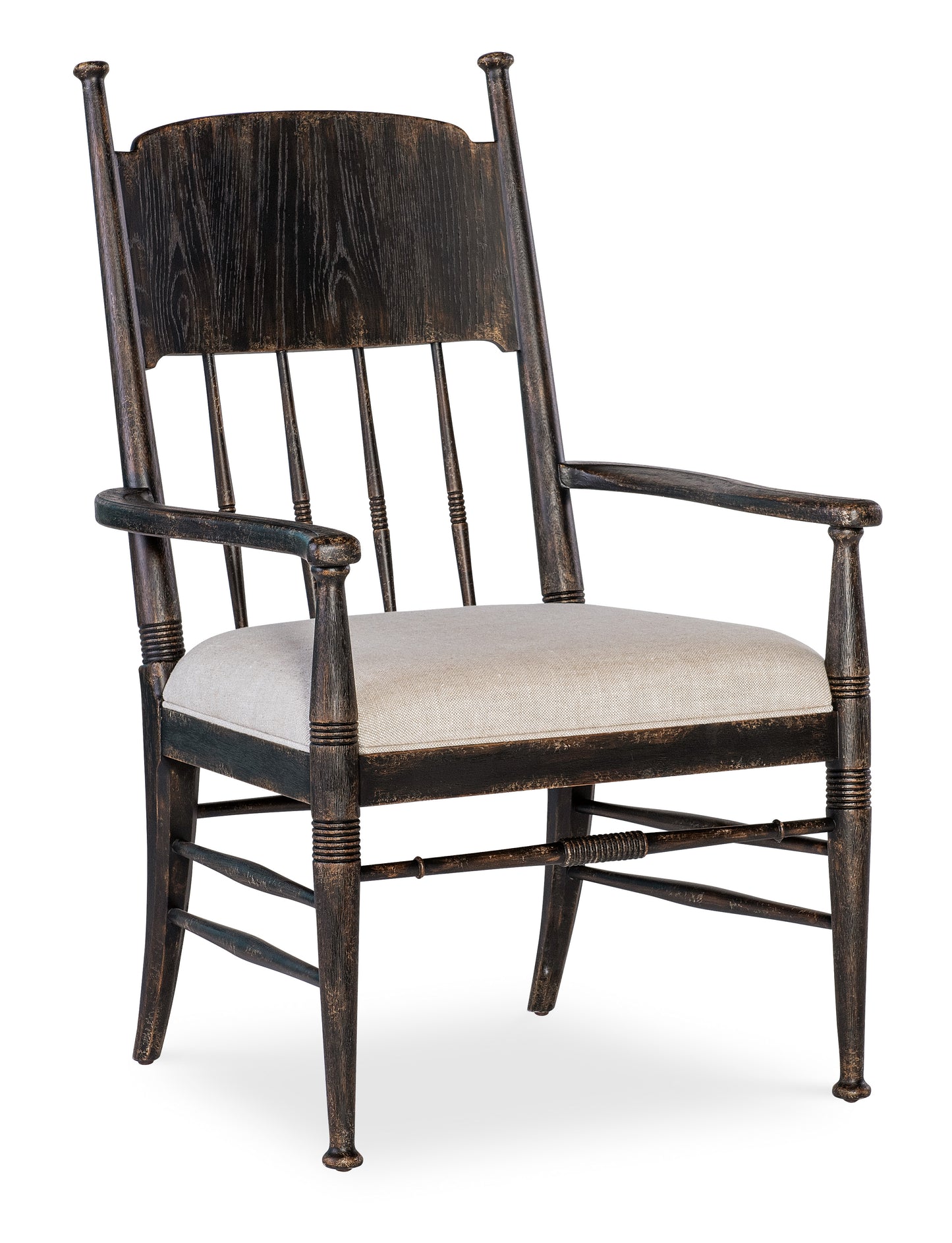 Americana Upholstered Seat Arm Chair